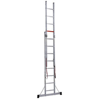 Mehrzweckleiter 2-teilig / 2 x 10 Sprossen / 2,98 m - 4,93 m