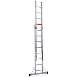 Mehrzweckleiter 2-teilig / 2 x 10 Sprossen / 2,98 m - 4,93 m