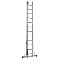 Mehrzweckleiter 2-teilig / 2 x 12 Sprossen / 3,35 m - 6,06 m