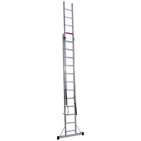 Mehrzweckleiter 2-teilig / 2 x 12 Sprossen / 3,35 m - 6,06 m