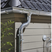 Dachrinnen-Komplettset 6 m 1 Dachseite / Naturzink nahtlos / Entwicklung 250 mm