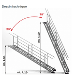 Bautreppe aus Aluminium AV60 / AV80