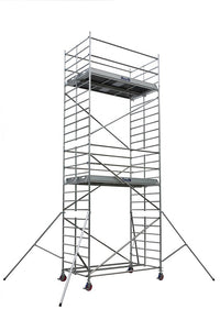 Echafaudage roulant aluminium / DOCKER modèle grande largeur 1,50 m / Longueur 2,54 m / Version lisses - Ami-hauteur.com