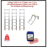 Aluminium-Dachleiter mit Haken + Dach- und Fassadenentmoosung
