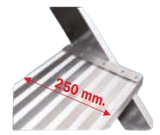 Trittleiter 2 Stufen ohne Handlauf Breite 80 cm