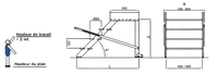 Trittleiter 2 Stufen ohne Handlauf Breite 80 cm