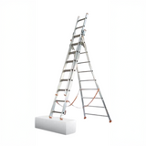 Transforma-Leiter 3-teilig / 3 x 10 Sprossen / 2,86 m – 6,22 m