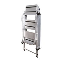 Professionelle Komfort-Stehleiter aus anodisiertem Aluminium 4 Stufen