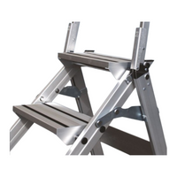 Professionelle Komfort-Stehleiter aus anodisiertem Aluminium 4 Stufen