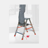 Doppelseitig begehbare Aluminium-Stehleiter – 6 Stufen