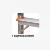Doppelseitig begehbare Aluminium-Stehleiter – 6 Stufen