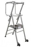 Escabeau télescopique norme bâtiment - plateforme hyper pliable si peu encombrante qu'elle vous suit partout - ht travail 2,60 m; modèle F PLIANT 60 - Ami-hauteur.com