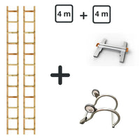 Holzdachleiter-Set 8 m – 4 m + 4 m + Verbindung – Fertigungsfehler