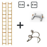 Holzdachleiter-Set 8 m – 4 m + 4 m + Verbindung – Fertigungsfehler