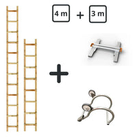 Holzdachleiter-Set 7 m (4 m + 3 m) mit Verbindung – Fertigungsfehler