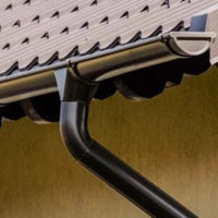 Dachrinnen-Komplettset 3 m für eine Dachseite / Stahl / Abwicklung 250 – mit Stirnbrett-Haken