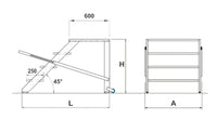 Mobile Trittleiter 7060 – Breite 600 mm