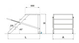 Mobile Trittleiter 7060 – Breite 600 mm