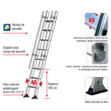 Profi-Regalleiter mit Haken S15