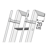 Profi-Regalleiter mit Haken S15