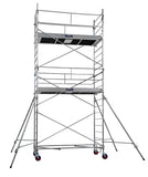 Echafaudage roulant acier / Lg 2,95m-Ht travail 4,60m / FINITION ACIER ROLLSTAR 295.002 - Ami-hauteur.com