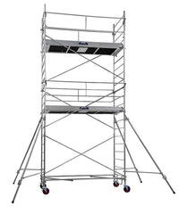 Echafaudage roulant acier / Lg 2,95m-Ht travail 7,30m / FINITION ACIER ROLLSTAR 295.005 - Ami-hauteur.com