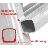 Teleskop-Stehleiter Baustellennorm Arbeitshöhe 2,95-3,48 m – 6 Stufen